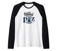 Mi Alma Está en Paz Frase Espiritual Design Positivo Maglia con Maniche Raglan
