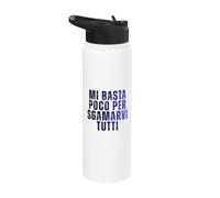 Mi Basta Poco Per Sgamarvi Tutti Smascherare Bugie Ironica Stainless Steel Insulated Water Bottle