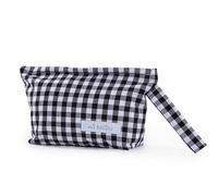 Mi Bollito - Beauty case per bambini. Pannolino vichi in cotone. Borsa organizer piccola per accessori per toilette e igiene del bambino. Pratico e comodo da indossare., Nero , Vichi