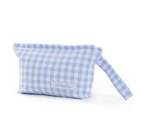 Mi Bollito - Beauty case per bambini. Pannolino vichi in cotone. Borsa organizer piccola per accessori per toilette e igiene del bambino. Pratico e comodo da indossare., blu, Vichi