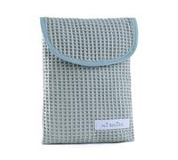 mi bollito Borsa organizer per pannolini e salviettine per bambini, tessuto goffrato 100% cotone, chiusura rapida, pratica ed elegante., Verde menta, Moderno, Classico