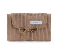 Mi bollito - Fasciatoio per neonati portatile, pieghevole e impermeabile. Tessuto 100% in cotone gaufrato. Facile da riporre nella borsa per la maternità. Ideale come regalo per neonati. (Marrone