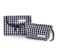 Mi bollito - Fasciatoio pieghevole portatile da bambino + borsa per pannolini in cotone vichi. Prodotto in Spagna. (nero, pacchetto fasciatoio e beauty case)