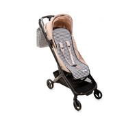 Mi Bollito - Materassino passeggino universale - Stile Vichy imbottito e traspirante - 100% cotone - Compatibile con tutti i passeggini - Prodotto in Spagna. (Nero)