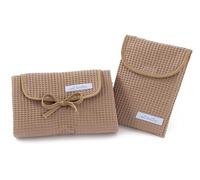 Mi bollito - Set di 2 pezzi, fasciatoio impermeabile e borsa per pannolini per pannolini e salviette. Prodotto interamente in Spagna., Marrone pastello, Talla única