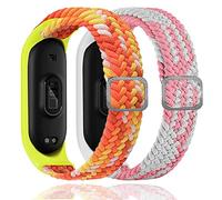 Mi-Case 2 Pezzi Cinturino per Xiaomi Mi Band 6/Band 5/Band 4/Band 3, Nylon Intrecciato Bracciale Cinturini di Ricambio Cinturino Compatibile con Xiaomi Mi Band 6 NFC/Amazfit Band 5-2B