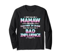 Mi chiamano Mamaw perché partner nel crimine cattiva influenza Maglia a Manica