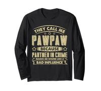 Mi chiamano papaia perché partner in crimine Fathers Day Maglia a Manica