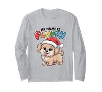 Mi chiamo Fluffy Cute Dog Holiday Fun Pet Entusiast Maglia a Manica