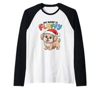 Mi chiamo Fluffy Cute Dog Holiday Fun Pet Entusiast Maglia con Maniche Raglan