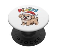 Mi chiamo Fluffy Cute Dog Holiday Fun Pet Entusiast PopSockets PopGrip Adesivo
