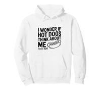 Mi chiedo se Anche Gli Hot Dog pensano a Me Felpa con Cappuccio