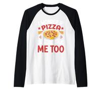 Mi chiedo se Anche la Pizza Pensa a Me Maglia con Maniche Raglan