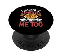 Mi chiedo se anche la pizza pensa a me PopSockets PopGrip Adesivo