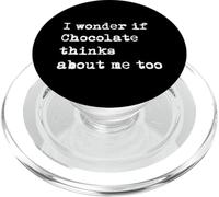 Mi chiedo se Chocolate pensa a me troppo divertente PopSockets PopGrip per MagSafe