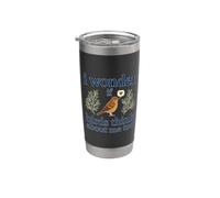 Mi chiedo se gli uccelli pensano a me amano anche il birdwatching Bicchiere termico in acciaio inox doppia parete