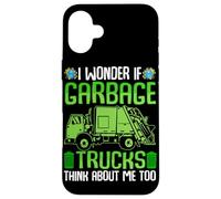 Mi chiedo se i camion della spazzatura pensano anche a me Custodia per iPhone 16 Plus