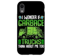 Mi chiedo se i camion della spazzatura pensano anche a me Custodia per iPhone XR