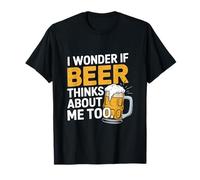 Mi chiedo se la birra pensa a me troppo divertente bere birra Maglietta