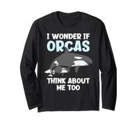 Mi chiedo se Orca pensano a Me Troppo Divertente Orca Maglia a Manica