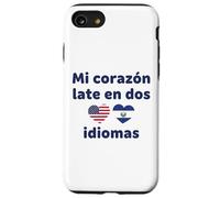 Mi corazón late en dos idiomi US El Salvador Hearts Custodia per iPhone SE (2020) / 7/8