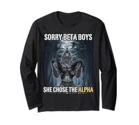 Mi Dispiace Beta Boys Ha Scelto Il Meme Alfa Divertente Lupo Alfa Maglia a Manica