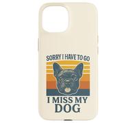 Mi dispiace devo andare mi manca il mio cane Frenchie Retro Custodia per iPhone 15