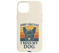 Mi dispiace devo andare mi manca il mio cane Frenchie Retro Custodia per iPhone 15 Plus