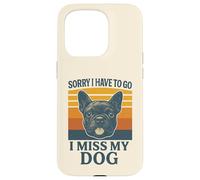 Mi dispiace devo andare mi manca il mio cane Frenchie Retro Custodia per iPhone 15 Pro