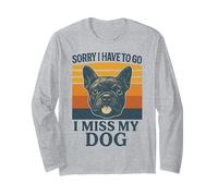 Mi Dispiace Devo Andare Mi Manca Il Mio Cane Frenchie Retro Maglia a Manica