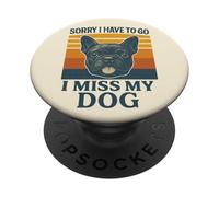 Mi dispiace devo andare mi manca il mio cane Frenchie Retro PopSockets PopGrip Adesivo