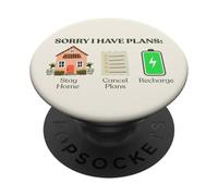 Mi dispiace Ho piani Restare a casa Annulla piani Salute mentale PopSockets PopGrip Adesivo