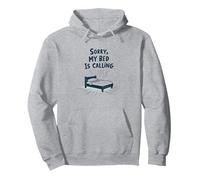 Mi Dispiace, Il Mio Letto Sta chiamando | Non invitarmi Dopo Felpa con Cappuccio, Unisex per Adulti, Grigio Melange, L