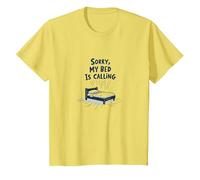 Mi Dispiace, Il Mio Letto Sta chiamando | Non invitarmi Dopo Maglietta, Bambini, Limone, 8 Anni