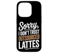 Mi dispiace non mi fido della produzione di caffè fatta in casa con latte macchiato Custodia per iPhone 14 Pro