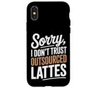 Mi dispiace non mi fido della produzione di caffè fatta in casa con latte macchiato Custodia per iPhone X/XS
