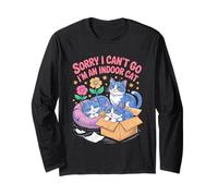Mi Dispiace Non Posso Andare Sono Un Gatto al Coperto Proprietari di Gatti introversi Maglia a Manica