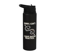 Mi dispiace non posso avere Baton Practice Twirling Majorette Stainless Steel Insulated Water Bottle
