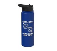 Mi dispiace non posso avere Baton Practice Twirling Majorette Stainless Steel Insulated Water Bottle