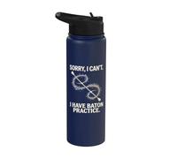 Mi dispiace non posso avere Baton Practice Twirling Majorette Stainless Steel Insulated Water Bottle