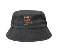 Mi Dispiace, Non Posso Avere Cavalli. Ciao. Donne Uomo Cotone Cappelli di Benna Moda Bucket Hat Confortevole Secchio Cappelli per Spiaggia All'Aperto Estate