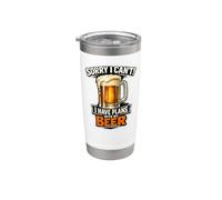 "Mi dispiace, non posso avere impegni con la mia birra" Bicchiere termico in acciaio inox doppia parete