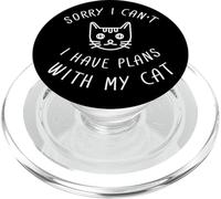 Mi dispiace non posso avere piani con il mio gatto amante di Kityy introverso PopSockets PopGrip per MagSafe