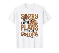 Mi Dispiace Non Posso Avere Piani con Il Mio Golden Retriever Maglietta