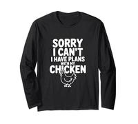 Mi Dispiace Non Posso Avere Piani con Il Mio Umorismo di Pollo Maglia a Manica