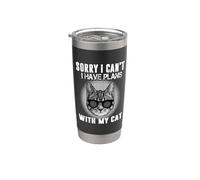 Mi dispiace, non posso avere progetti con il mio gatto Bicchiere termico in acciaio inox doppia parete