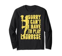 Mi Dispiace Non Posso Devo Giocare a Lacrosse Maglia a Manica