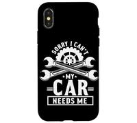 Mi dispiace Non Posso La Mia Auto Ha Bisogno Di Me Amante Di Auto Garage Meccanico Custodia per iPhone X/XS