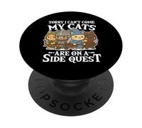 Mi dispiace non posso venire I miei gatti sono su una missione secondaria divertente gamer PopSockets PopGrip Adesivo