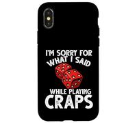 Mi dispiace per quello che ho detto gioco d'azzardo Craps Custodia per iPhone X/XS